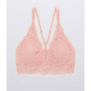 NWT Aerie ANYTIME Sunflower Lace Padded Plunge Bralette Womens Size X-La…